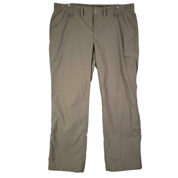 Duluth Trading Co Womens Cargo Pants Brown Size 18X31 Flat Front Straight Leg - Picture 2 of 9